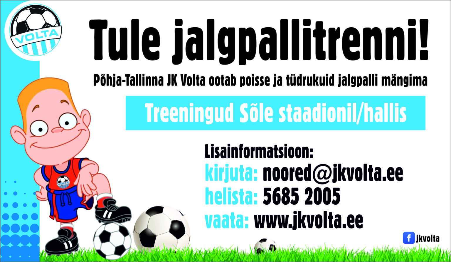 Kutsume poisse ja tüdrukuid jalgpalli mängima!